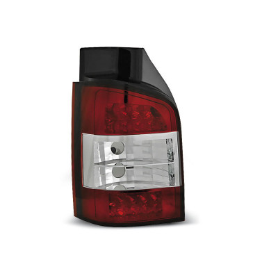 Pilotos Traseros LED con intermitente Blanco para Volkswagen Transporter T5 2003-2009 con Portón Trasero Abatible