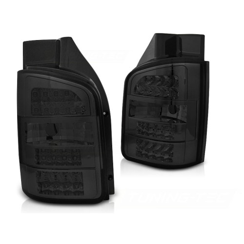 Pilotos Traseros LED Negro/Ahumado para VW Transporter T5 2003–2009 con Doble Puerta