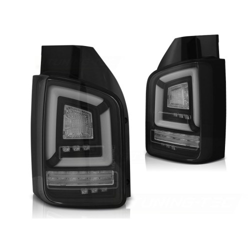 Pilotos Traseros LED Secuenciales Negro VW Transporter T5 2003-2009 doble puerta