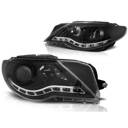 Faros Daylight Volkswagen Passat CC 2008–2012 Fondo Negro