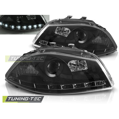 Faros con luz diurna ahumados para SEAT Ibiza 2002–2008