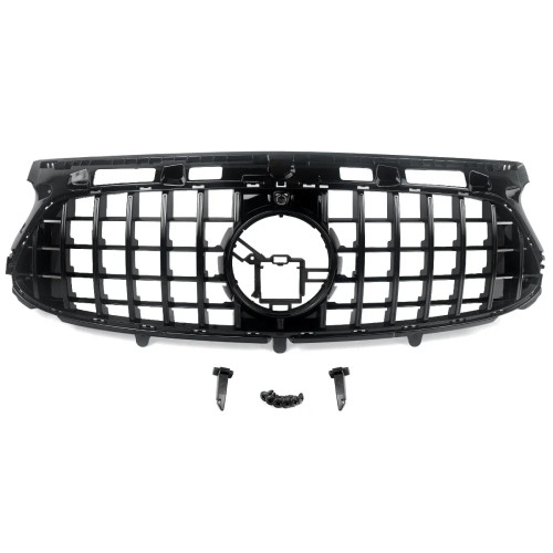 Parrilla delantera para Mercedes GLA H247 +2020 GT Panamericana Negra con Paragolpes AMG