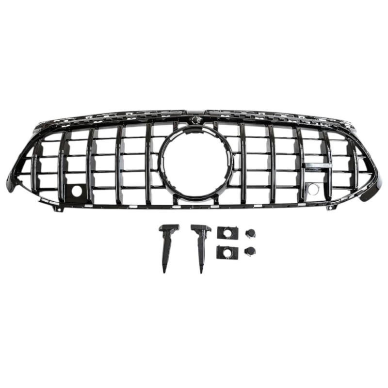 Rejilla parrilla central para Mercedes Clase A W177 +2023 Look GT-R Panamericana negra +2023