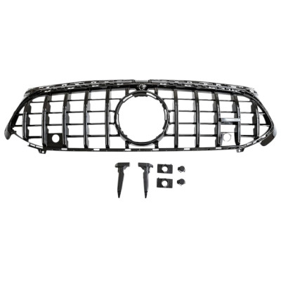 Rejilla parrilla central para Mercedes Clase A W177 +2023 Look GT-R Panamericana negra +2023