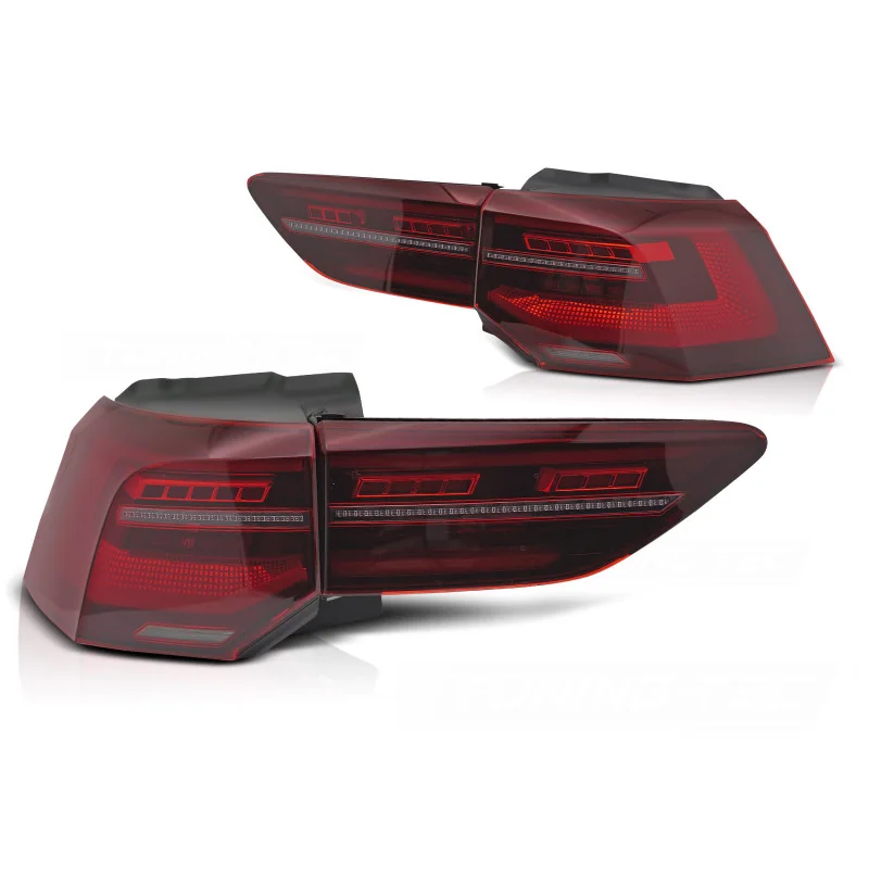 Pilotos traseros LED Dinámicos Volkswagen Golf 8 2019-2024 Rojo Ahumado