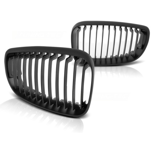 Rejillas delanteras para BMW Serie 1 E81 E82 E87 E88  Negro Mate