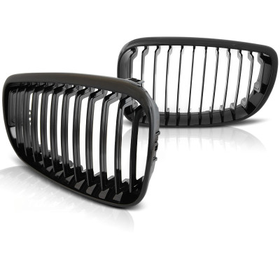 Rejillas delanteras para BMW Serie 1 E81 E82 E87 E88  Negro brillo