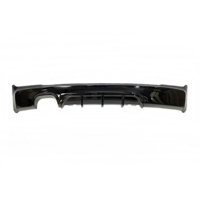 Difusor Trasero BMW F22 / F23 look M Performance 1 Salida Doble Negro Brillo