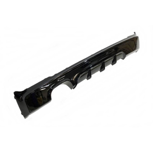 Difusor Trasero BMW F22 / F23 look M Performance 1 Salida Doble Negro Brillo