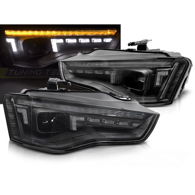 Faros Xenón LED Negros Audi A5 2012-2016 con Intermitente Dinámicos