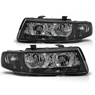 Faros delanteros Angel Eyes negros para SEAT León / Toledo (1999-2005)