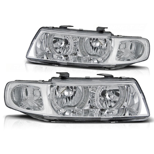 Faros delanteros Angel Eyes cromados para SEAT León / Toledo (1999-2005)