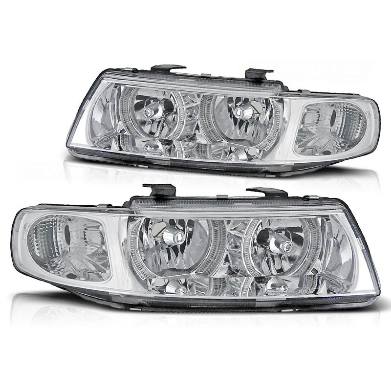 Faros delanteros Angel Eyes cromados para SEAT León / Toledo (1999-2005)