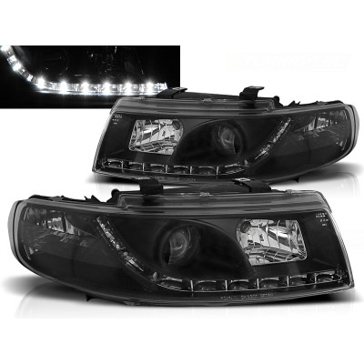 Faros delanteros con Luz Diurna Negros para SEAT León / Toledo (1999-2005)