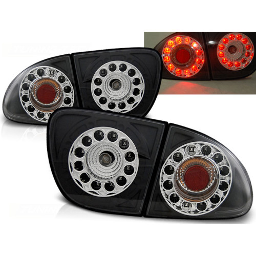 Pilotos traseros LED negros para SEAT León (1999-2005)