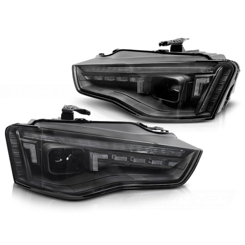 Faros LED Negros Audi A5 2012-2016 con Intermitente Dinámicos