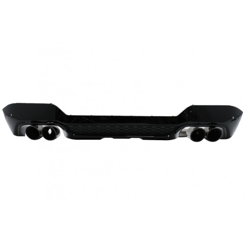 Difusor trasero con Salidas de escape para BMW X3 G01 LCI Look M Negro Brillo