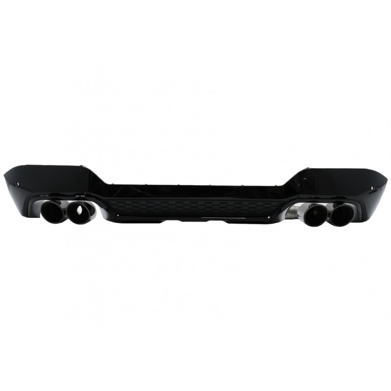 Difusor trasero con Salidas de escape para BMW X3 G01 LCI Look M Negro Brillo