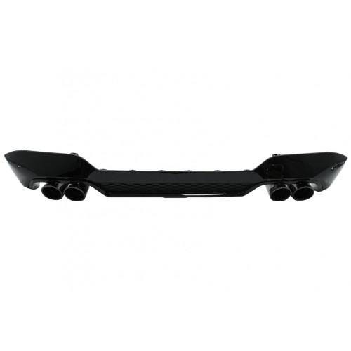 Difusor trasero con Salidas de escape para BMW X3 G01 LCI Look M Negro Brillo