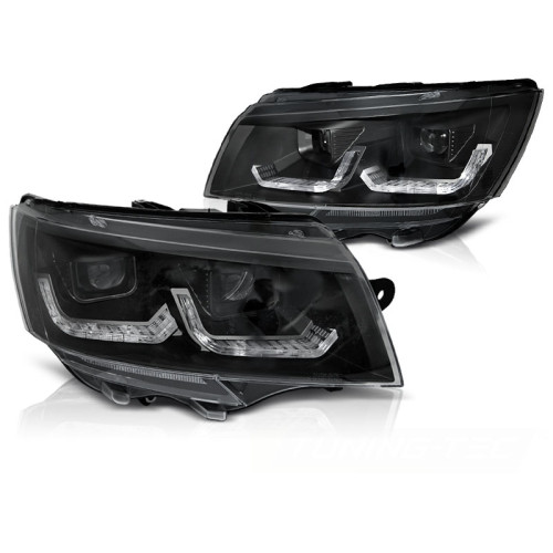 Faros Volkswagen T6.1 LED Negros Dinamicos
