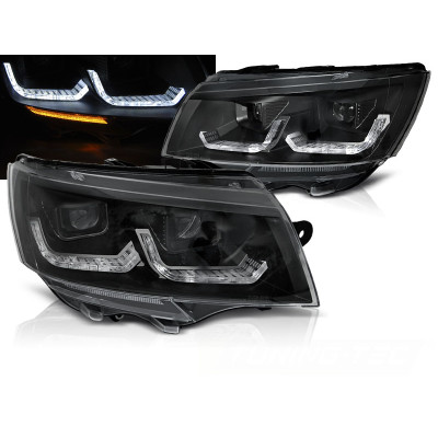 Faros Volkswagen T6.1 LED Negros Dinamicos