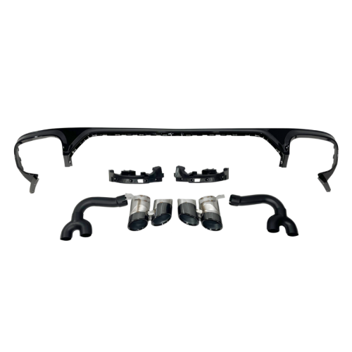 Difusor Trasero Audi Q8 2018-2023 Look SQ8 Negro Brillo