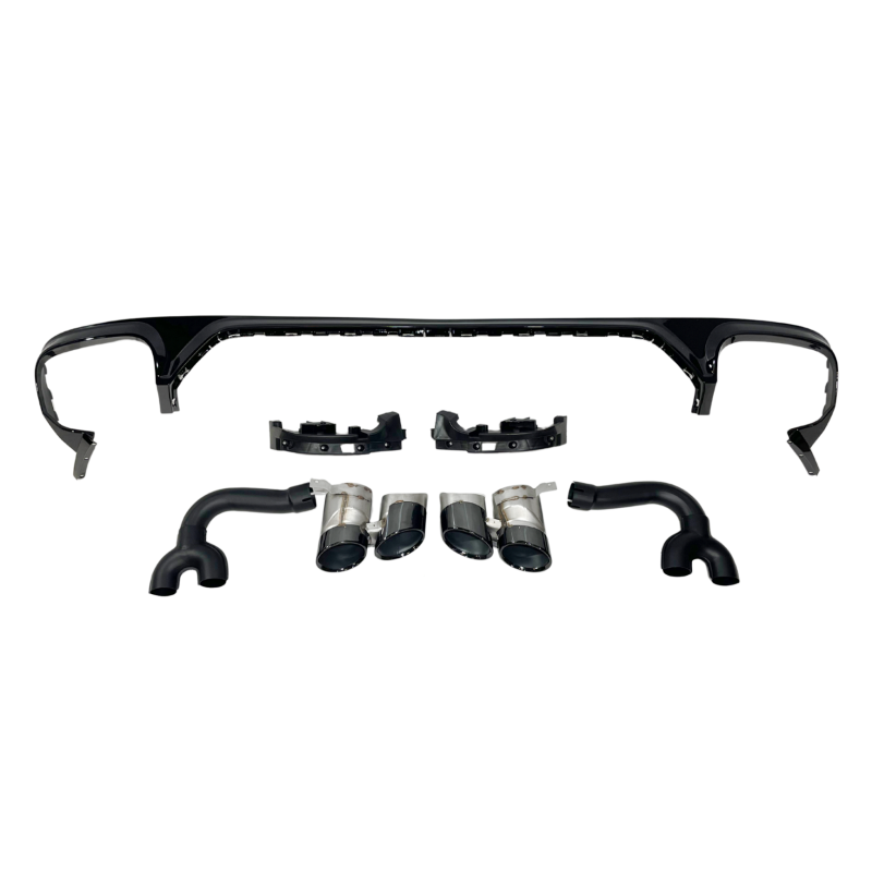 Difusor Trasero Audi Q8 2018-2023 Look SQ8 Negro Brillo