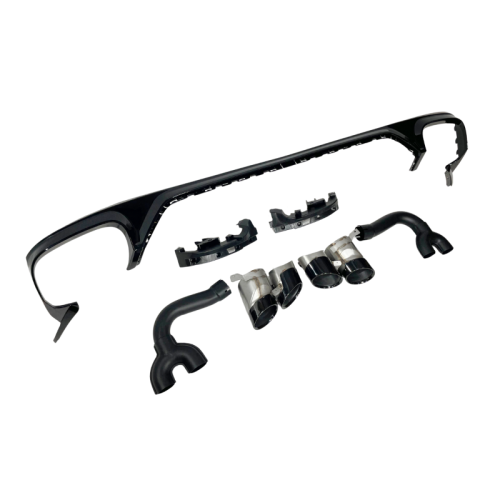 Difusor Trasero Audi Q8 2018-2023 Look SQ8 Negro Brillo