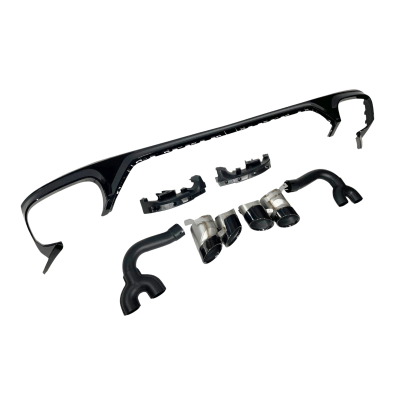 Difusor Trasero Audi Q8 2018-2023 Look SQ8 Negro Brillo