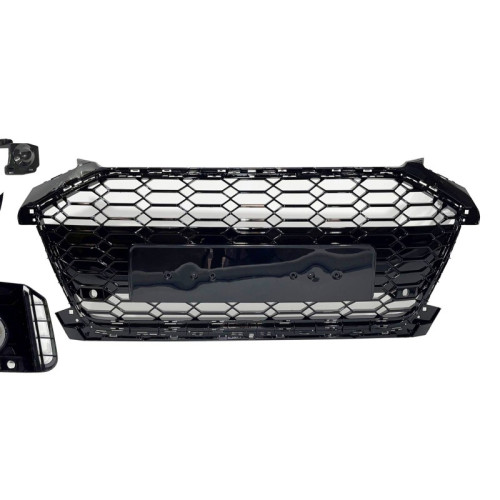 Paragolpes Delantero Audi A4 B9 +2020 Look RS4 con Spoiler