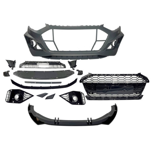 Paragolpes Delantero Audi A4 B9 +2020 Look RS4 con Spoiler