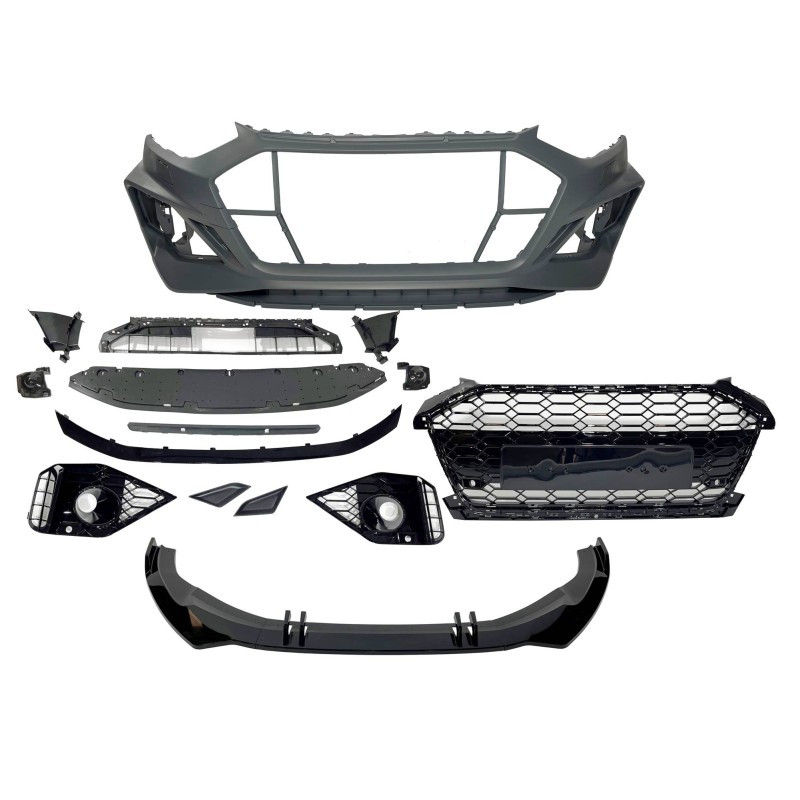 Paragolpes Delantero Audi A4 B9 +2020 Look RS4 con Spoiler