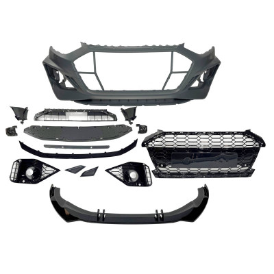 Paragolpes Delantero Audi A4 B9 +2020 Look RS4 con Spoiler