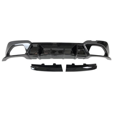 Difusor Trasero BMW Serie 3 G20 G21 Look Competition Negro Brillo