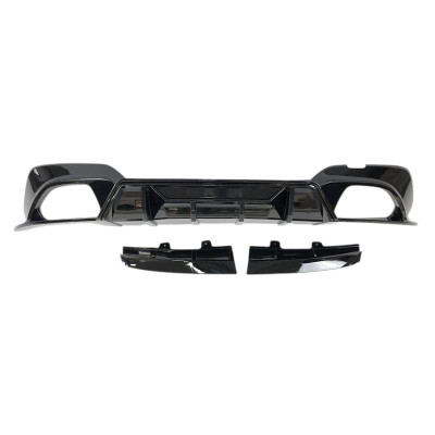 Difusor Trasero BMW Serie 3 G20 G21 Look Competition Negro Brillo