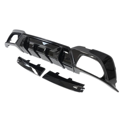 Difusor Trasero BMW Serie 3 G20 G21 Look Competition Negro Brillo