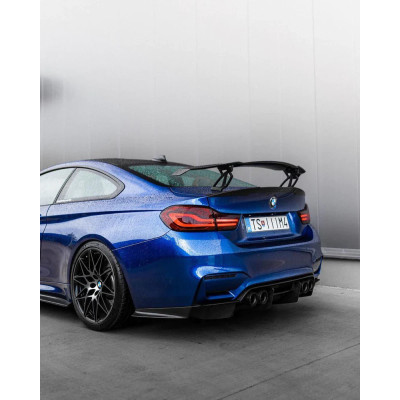 Alerón spoiler trasero Look GTS para BMW M4 F82 F83 Negro Brillo