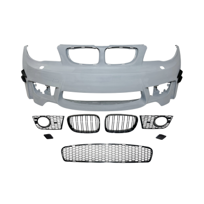 Paragolpes delantero para BMW Serie 1 E81 E82 E87 E88 2004-2011 Look M1 con Flaps