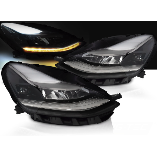 Faros LED Negros para Tesla Model 3 (2017–2023)