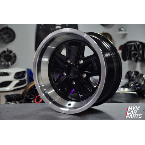 Juego de 4 Llantas 16 para Porsche Modelo Fuchs Black P033