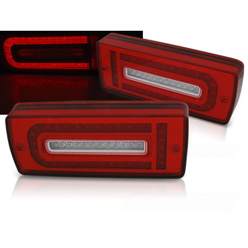 Pilotos traseros led rojos y blancos para Mercedes Clase G W463 Pilotos traseros led rojos y blancos para Mercedes Clase G W463