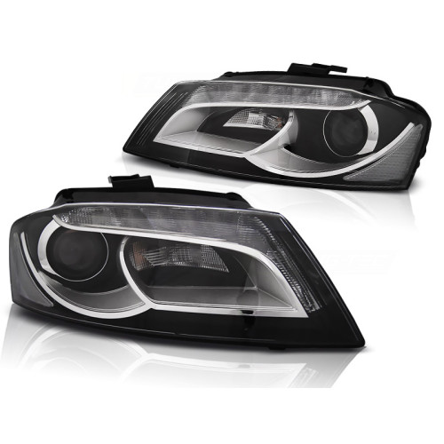 Faros delanteros Audi A3 8P 2008-2012 Led Negros