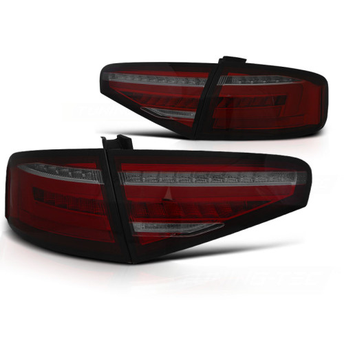 Pilotos traseros Led Rojos Ahumados Dinamicos Audi A4 B8 2012-2015
