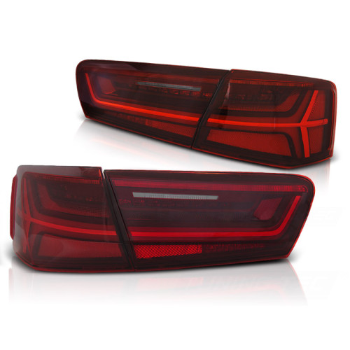 Pilotos Led traseros para Audi A6 C7 Sedan 2011-2015 Secuenciales Rojos