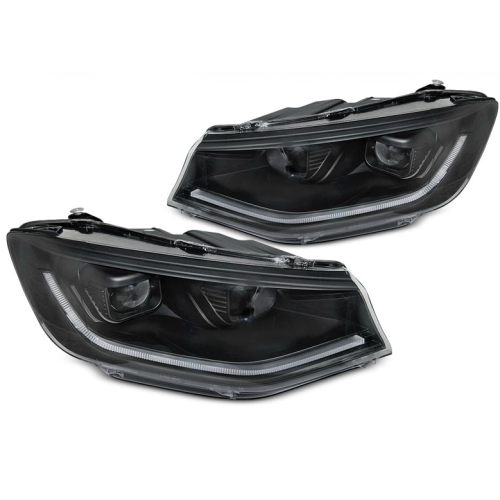 Faros Delanteros Full LED Negros Dinamicos para Volkswagen Caddy 2020+