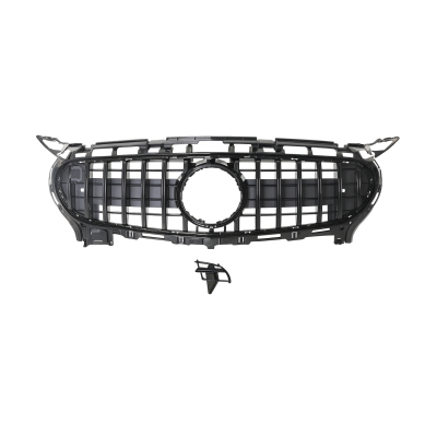Parrilla delantera para Mercedes AMG GT 2014-2016 look GTR Panamericana Negra Brillo