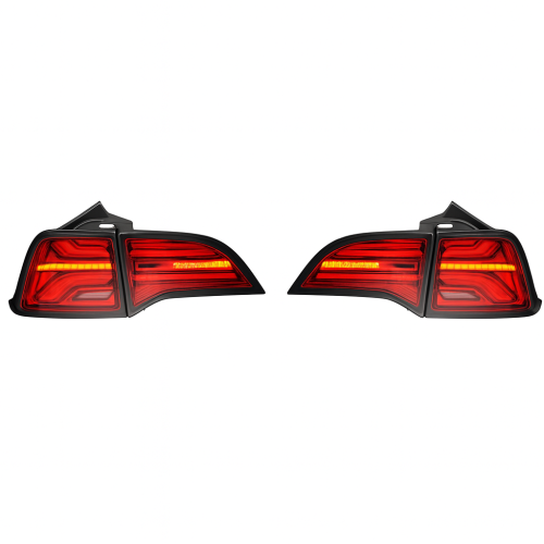 Pilotos traseros LED Rojos para Tesla Model 3 / Model Y 2017–2023 Pre-Facelift
