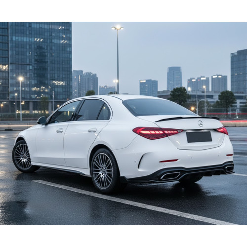 Añadido de Difusor Trasero Mercedes Clase C W206 Sedan Negro Brillo
