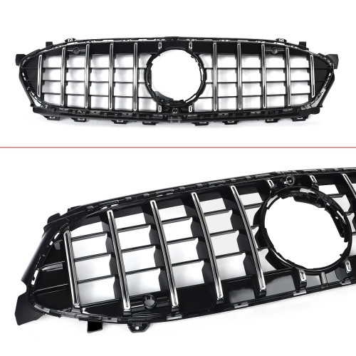 Rejilla frontal para Mercedes CLA W118 Facelift +2024 Panamericana GTR Cromada