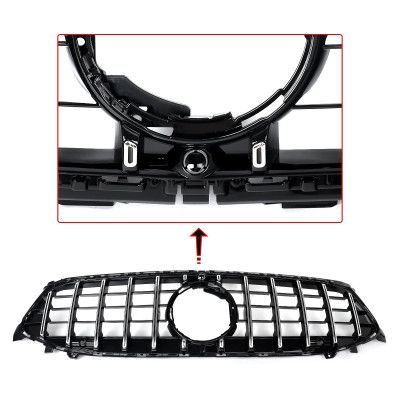 Rejilla frontal para Mercedes CLA W118 Facelift +2024 Panamericana GTR Cromada
